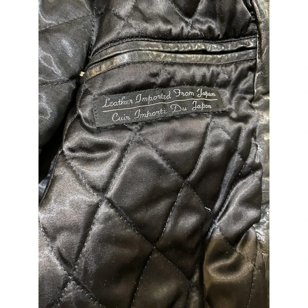 RARE Vintage 80's Stratège Leather Convertible Jacket/ Vest Mens Size‎ 38 Black